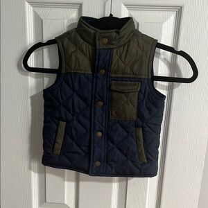 Janie and Jack Quilted Vest - Blue and Green